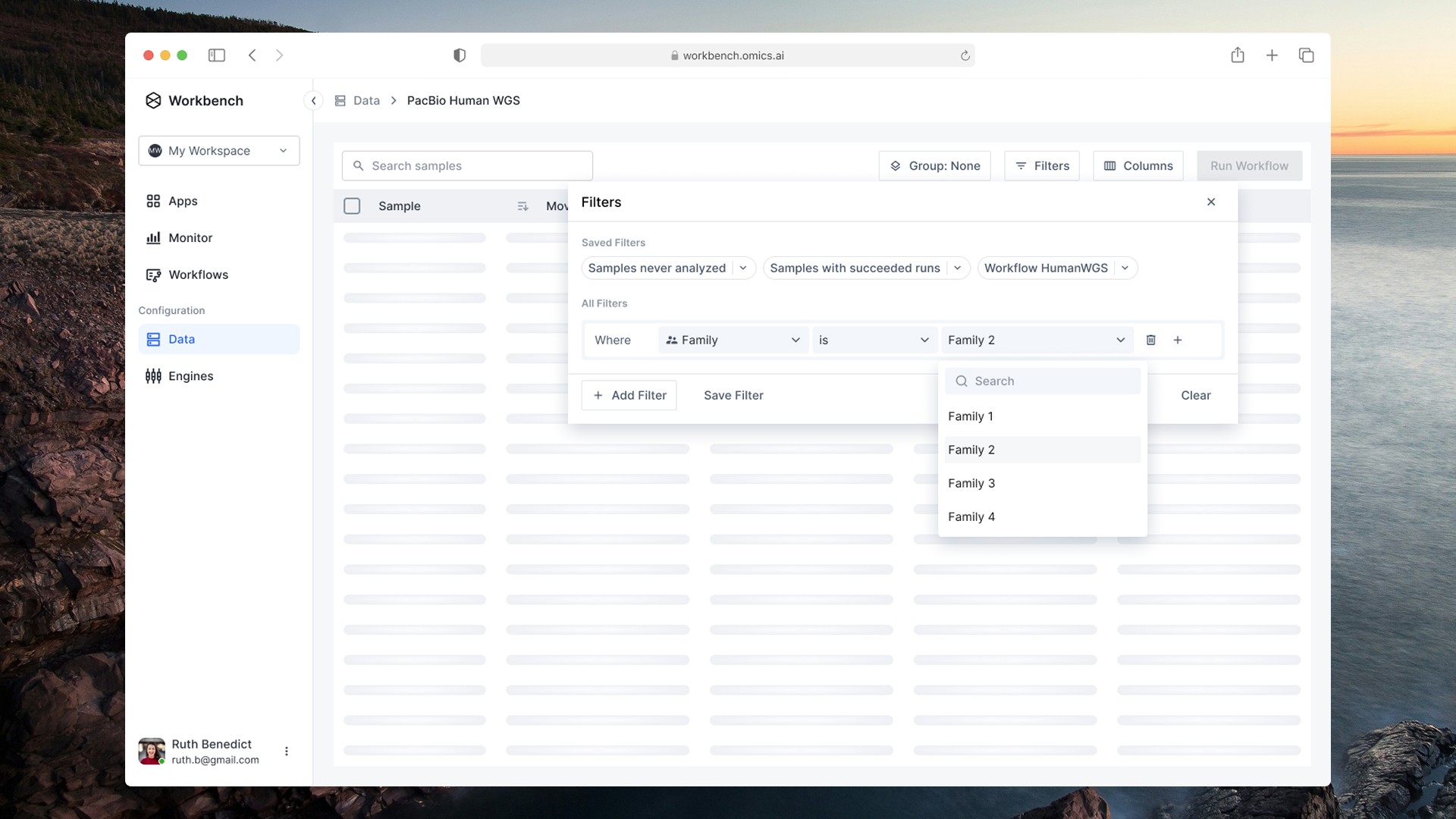 Sample Analysis final UI: Autocomplete, instant results