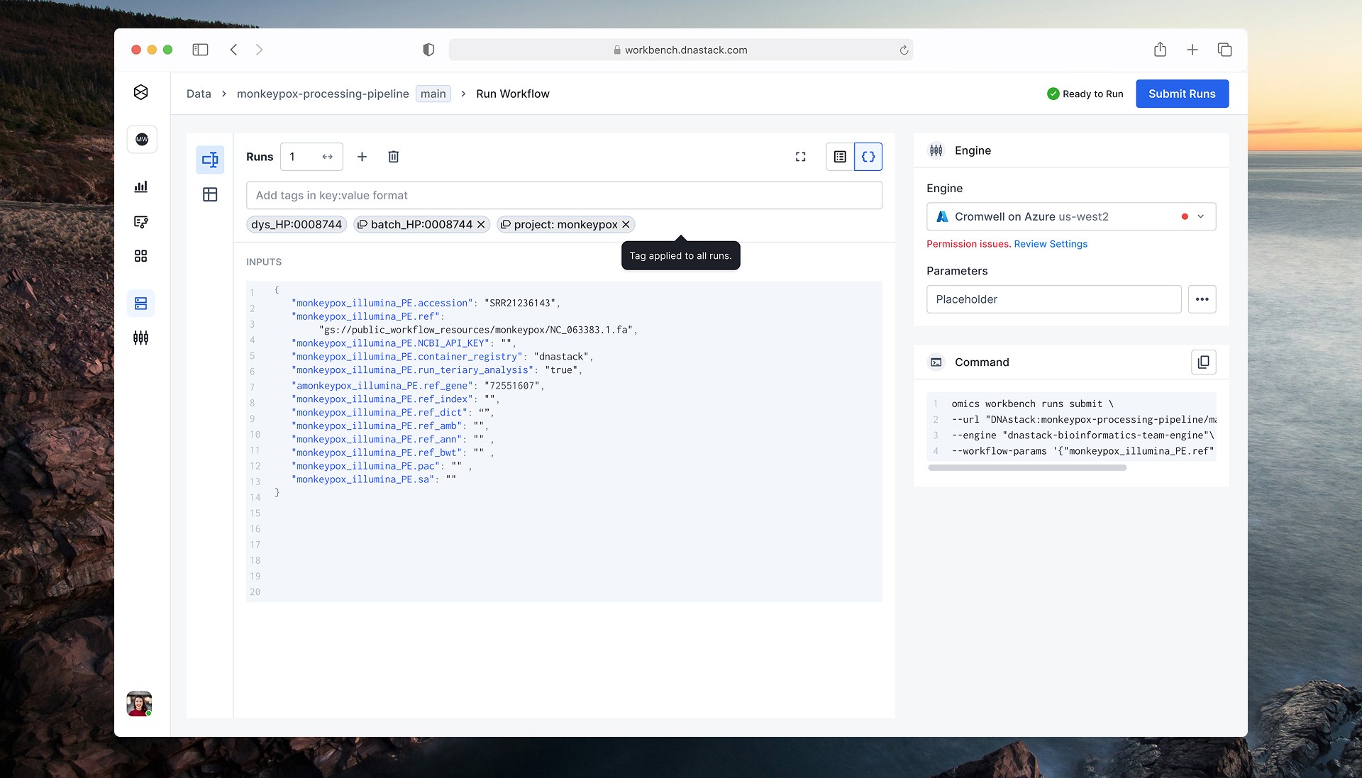 Workbench final UI: JSON preserved